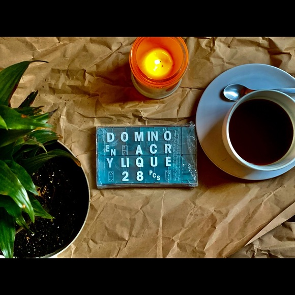 Acrylic resin blue dominoes From Urban outfitters